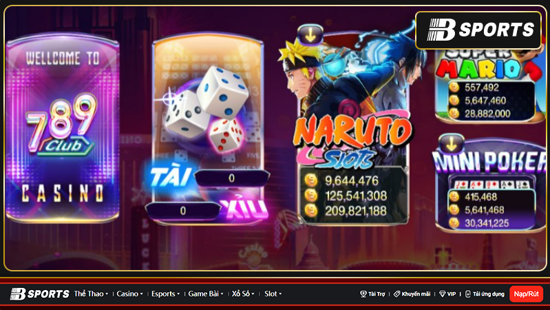 Kho game chất lượng tại 789 club casino siêu hấp dẫn