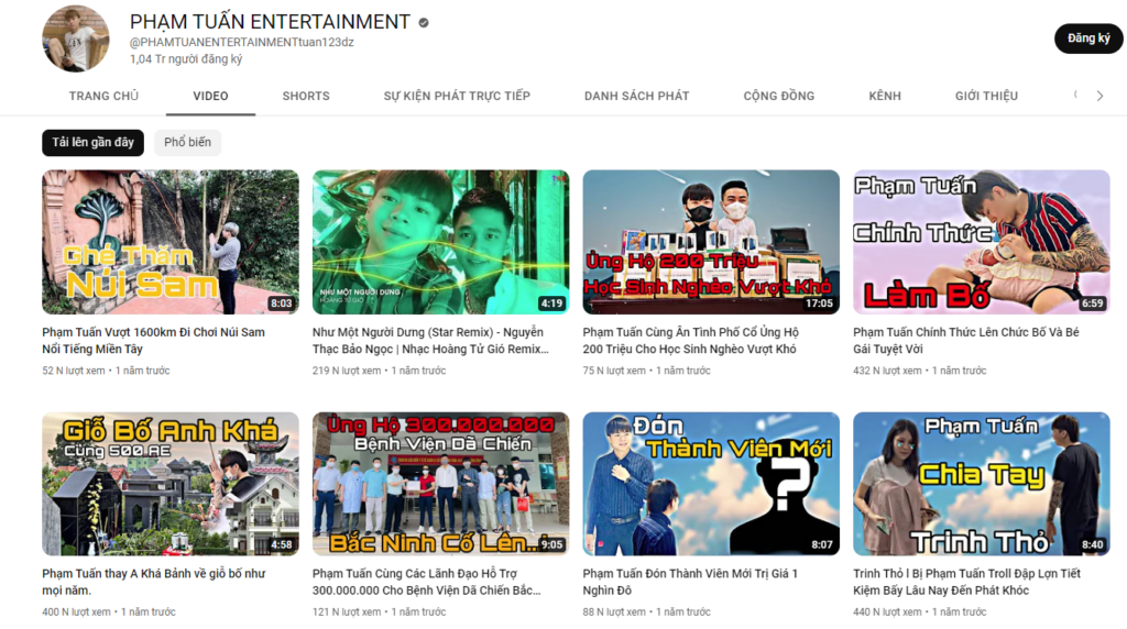 Kênh youtube của Phạm Tuấn đã đạt được nút vàng Kênh youtube của Phạm Tuấn đã đạt được nút vàng