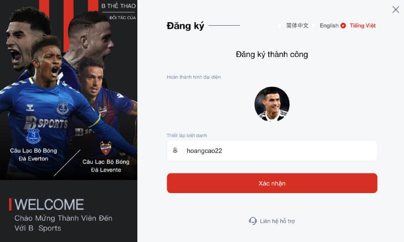 Chọn mục "Xác nhận" Chọn mục "Xác nhận"