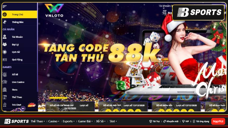 Chương trình khuyến mãi live casino vnloto khủng