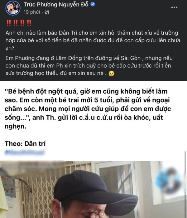 Bài đăng của chị Trúc Phương muốn xin giúp đỡ người cha nghèo Bài đăng của chị Trúc Phương muốn xin giúp đỡ người cha nghèo