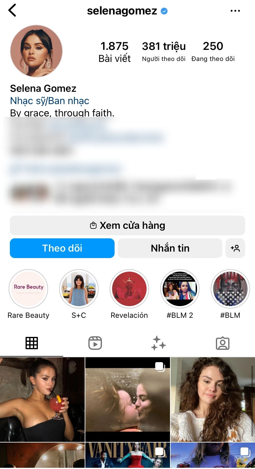 Lượt theo dõi của Selena Gomez trên instagram Lượt theo dõi của Selena Gomez trên instagram