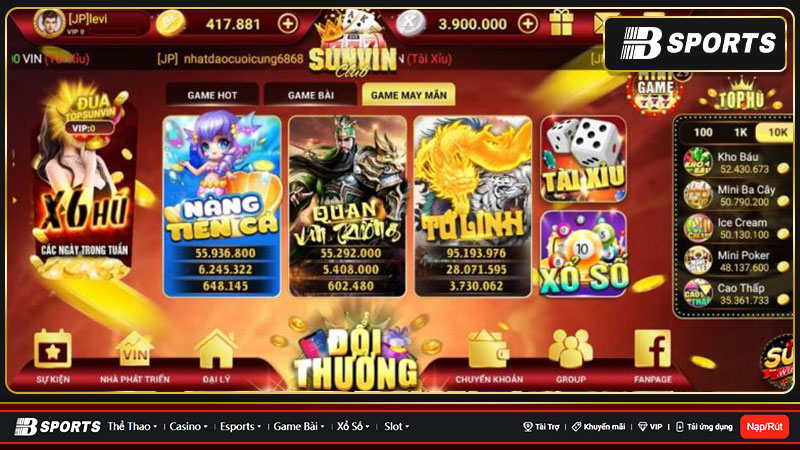 Ưu điểm của nhà cái SUNVIN Ưu điểm của nhà cái SUNVIN