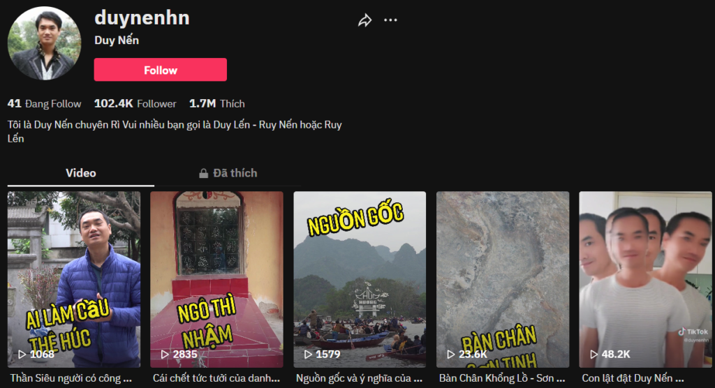 Kênh tik tok duynenhn của anh Duy Kênh tik tok duynenhn của anh Duy