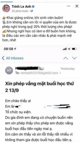 Trịnh Lê Anh đăng bài mỉa mai sinh viên Trịnh Lê Anh đăng bài mỉa mai sinh viên