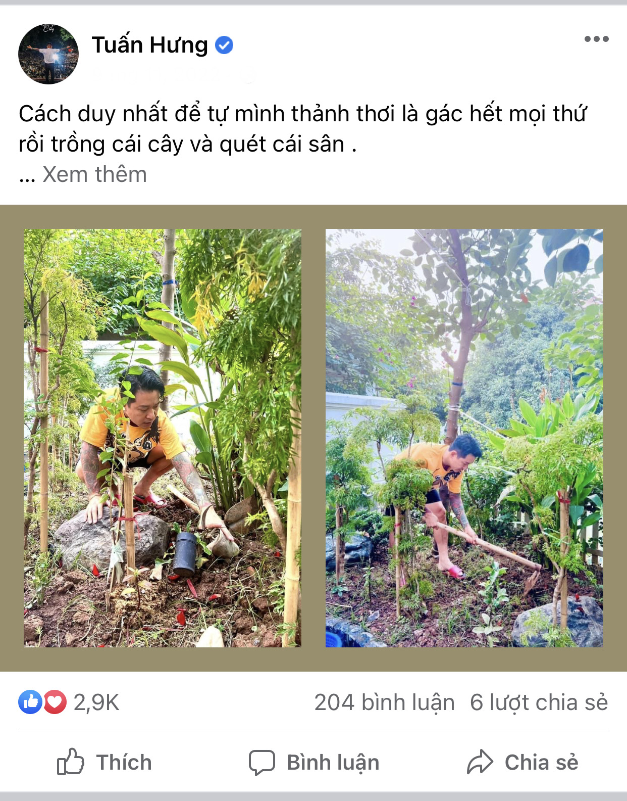 Bài đăng của anh chàng bị anti-fan nói "bám vợ" Bài đăng của anh chàng bị anti-fan nói "bám vợ"