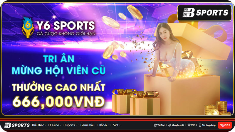 Các chương trình khuyến mãi hấp dẫn tại Y6 Casino