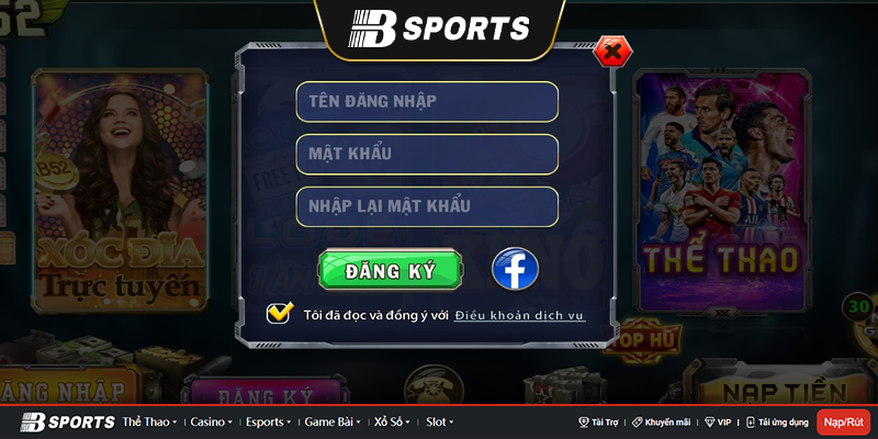 Đăng ký b52 game Đăng ký b52 game