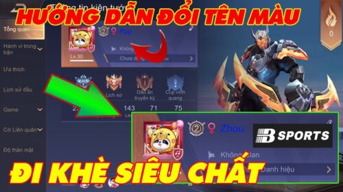 Cách mua thẻ đổi tên Liên Quân màu bằng vàng