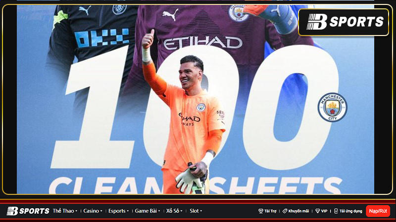 Ederson đạt cột mốc 100 trận giữ sạch lưới nhanh thứ ba trong lịch sử Premier League sau khi giúp Manchester City giành chiến thắng Newcastle Ederson đạt cột mốc 100 trận giữ sạch lưới nhanh thứ ba trong lịch sử Premier League sau khi giúp Manchester City giành chiến thắng Newcastle