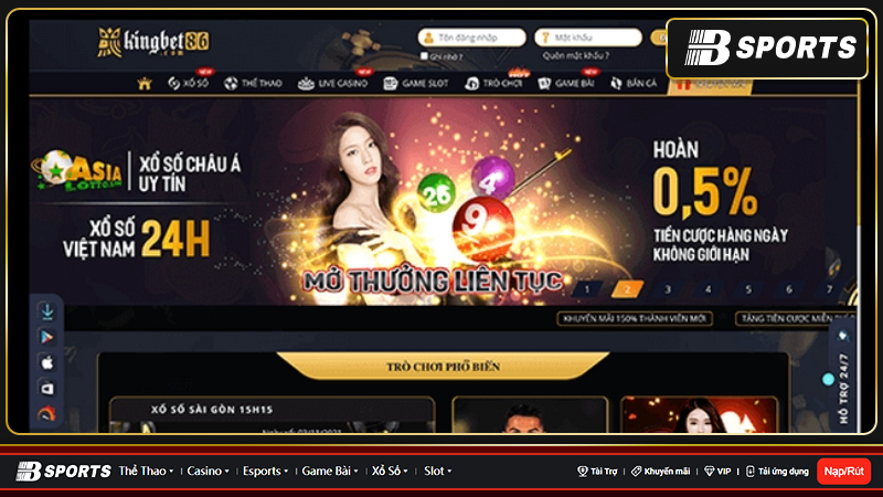 một vài nét nổi bật của kingbet86
