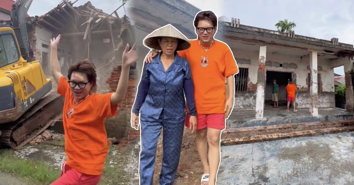 Hành trình phạm thoại xây nhà cho mẹ bắt đầu Hành trình phạm thoại xây nhà cho mẹ bắt đầu