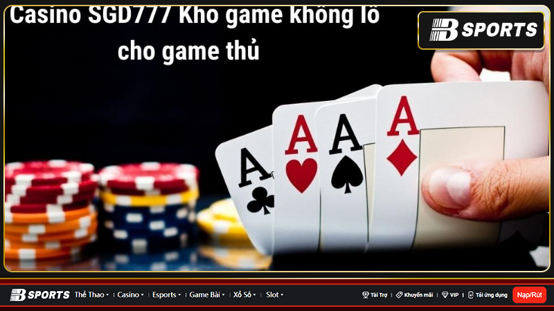 Kho game đa dạng, hấp dẫn tại sgd777 casino