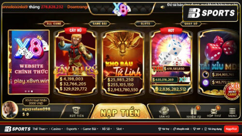 Cổng game X8 nổ hũ