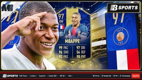 Tiền đạo Kylian Mbappe 